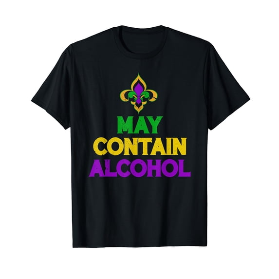 May Contain Alcohol Funny Mardi Gras 2024 T-Shirt