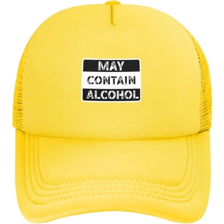 May Contain Alcohol Hat Adjustable Sandwich Peaked Cap Cap Golf Dad Outdoor Sports Baseball Cap Trucker Cap