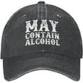thumbnail image 1 of May Contain Alcohol Hat for Men Dad Hats Cute Hat, 1 of 8
