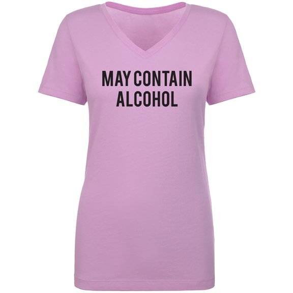 May Contain Alcohol Womens V-Neck T-Shirt