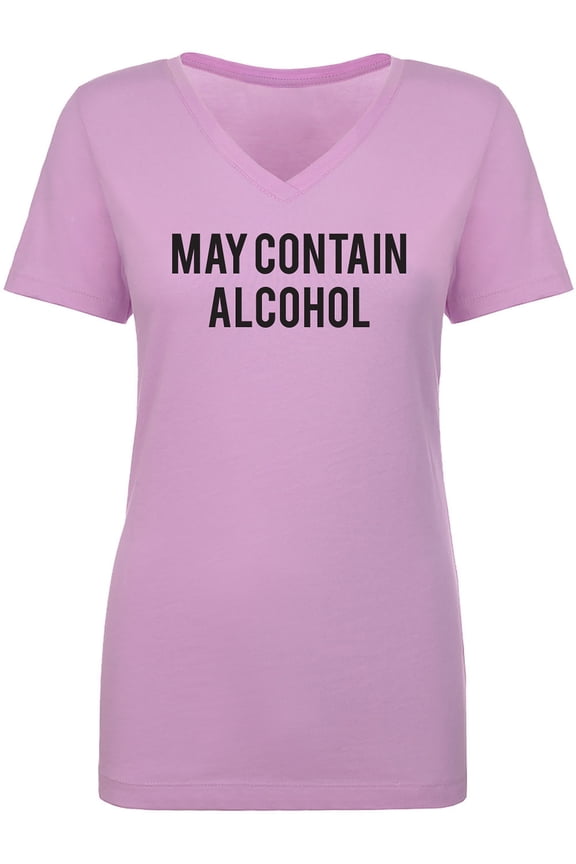 May Contain Alcohol Womens V-Neck T-Shirt