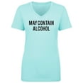 thumbnail image 1 of May Contain Alcohol Womens V-Neck T-Shirt, 1 of 3