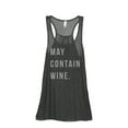 thumbnail image 1 of May Contain Wine Women's Fashion Sleeveless Flowy Racerback Tank Top Charcoal Grey Small, 1 of 5