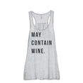 thumbnail image 1 of May Contain Wine Women's Fashion Sleeveless Flowy Racerback Tank Top Sport Grey Large, 1 of 5