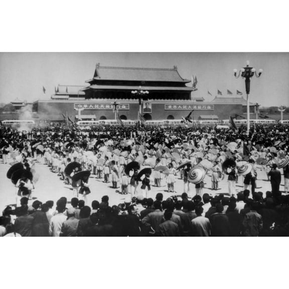 May Day In Beijing. A Dance Performance In Tiananmen Square History (36 x 24)
