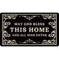 thumbnail image 1 of May God Bless This Home and All Who Enter Mats for Front Door Entry Front Porch Doormat Non-Slip Carpet Rugs Floor Mat Decorative for Home Bathroom Kitchen Indoor 20x32 Inch, 1 of 6