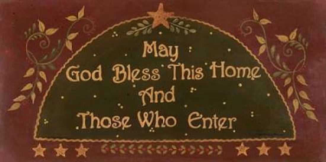 May God Bless This Home Canvas Art - Jo Moulton (10 x 20)