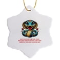 thumbnail image 1 of 3drose, May Good Fortune Never Leave Your Doorstep. Chinese Zodiac 2025., 3 inch Snowflake Porcelain Ornament, 1 of 7