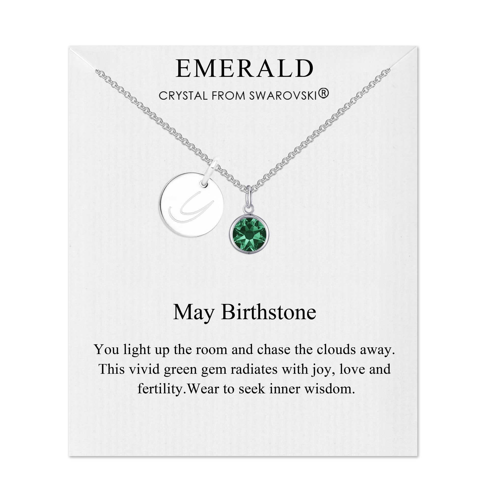 May birthstone necklace best sale walmart