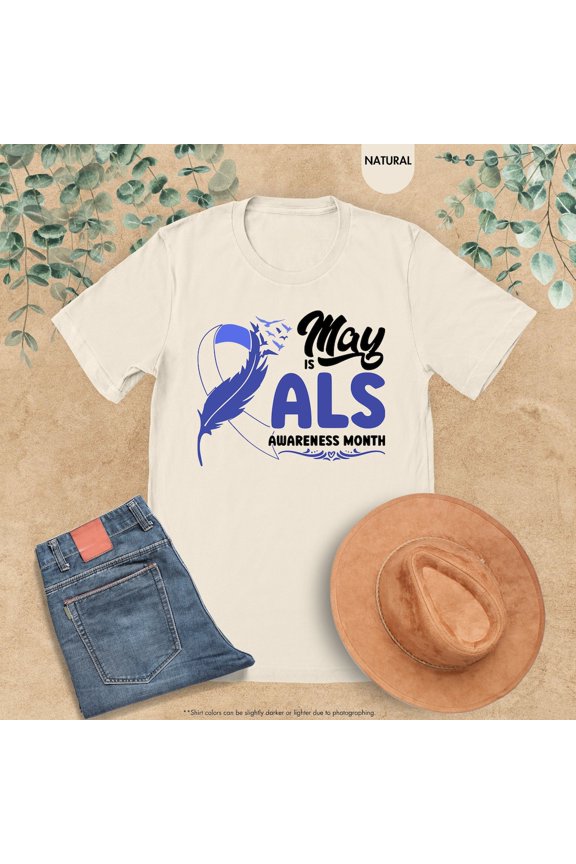 May Is ALS Awareness Month ALS Ribbon ALS Warrior ALS Survivor Cute Awareness T-shirt