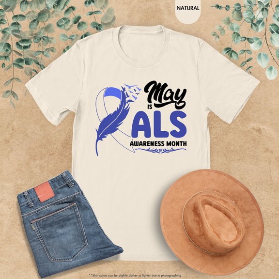 May Is ALS Awareness Month ALS Ribbon ALS Warrior ALS Survivor Cute Awareness T-shirt