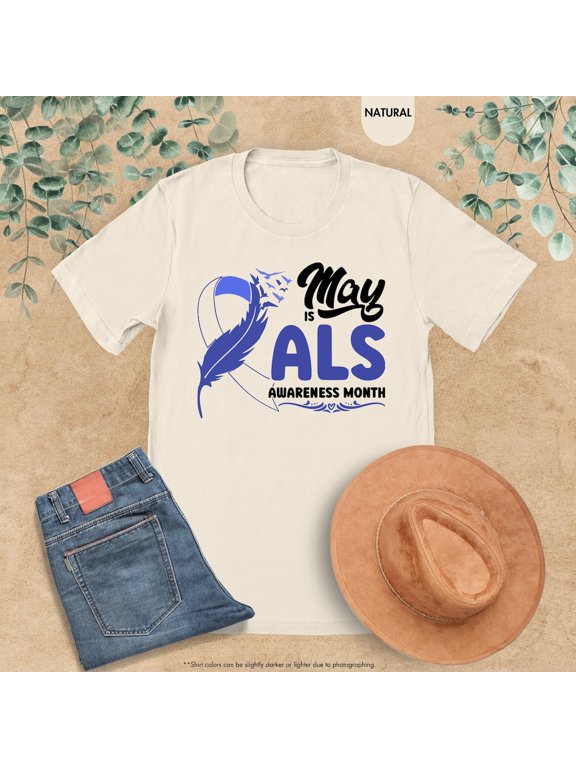 May Is ALS Awareness Month ALS Ribbon ALS Warrior ALS Survivor Cute Awareness T-shirt