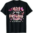 thumbnail image 1 of May Is My Birthday Yes The Whole Month Birthday Floral T-Shirt, 1 of 4