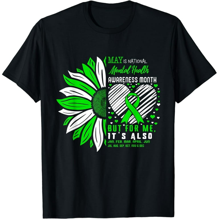 Mental Health Awareness Shirt - Ribbon Support May Month Mental Health Awareness Shirt - Ribbon Support May Month