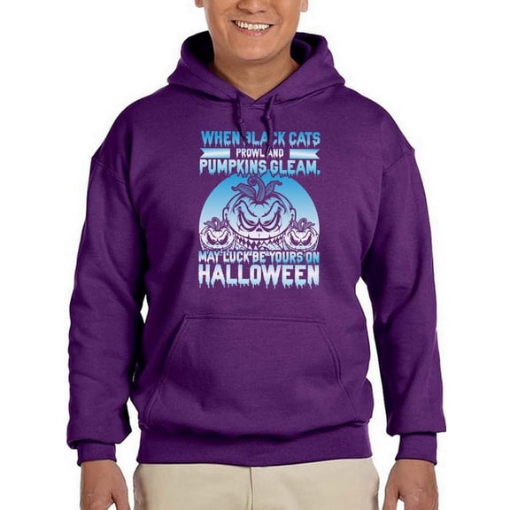 May Luck Be Yours On Halloween Hoodie Men -Image by Shutterstock, Male XX-Large