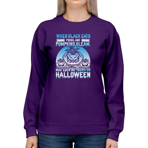 May Luck Be Yours On Halloween Sweatshirt Women -Image by Shutterstock, Female 4X-Large