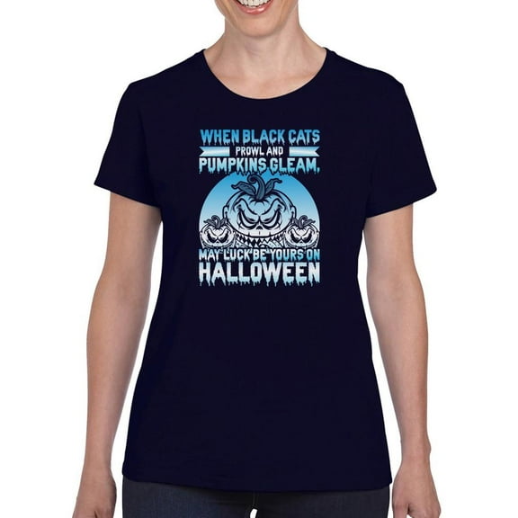 May Luck Be Yours On Halloween T-Shirt Women -Image by Shutterstock, Female x-Large