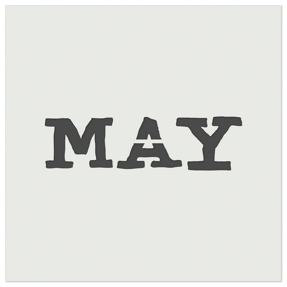 May Month Calendar Fun Text DIY Cookie Wall Craft Stencil - 5.5 Inch