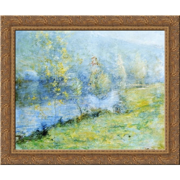 May Morn 24x20 Gold Ornate Wood Framed Canvas Art by John Henry Twachtman