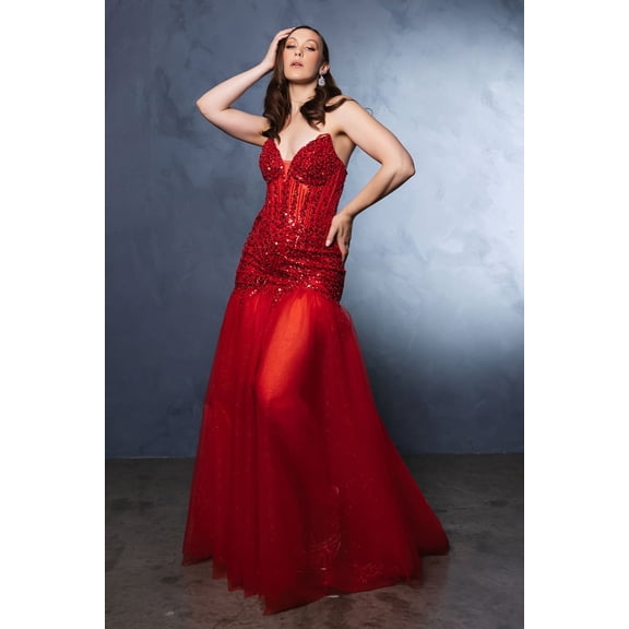 May Queen MQ1945 Juniors Womens Sleeveless A-Line V-Neckline Satin Long Evening Gown