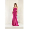 thumbnail image 1 of Women's May Queen Simple Solid Strapless Ruched Formal Dress MQ1947 Magenta Pink 18, 1 of 1