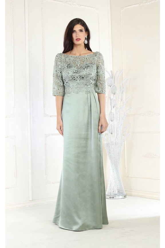 MQ1969 Womens Embroidered Mother Of The Bride Dress