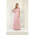 thumbnail image 1 of May Queen MQ1972 Chiffon Bell Sleeve A-Line Formal Gown Dusty Rose 26, 1 of 10