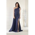 thumbnail image 1 of May Queen MQ1976 Juniors Womens One Shoulder Prom Dress with Side Cape, 1 of 10