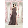 thumbnail image 1 of May Queen MQ1976 Juniors Womens One Shoulder Prom Dress with Side Cape, 1 of 1