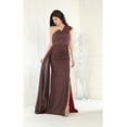 thumbnail image 1 of May Queen MQ1976 Juniors Womens One Shoulder Prom Dress with Side Cape, 1 of 9