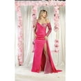 thumbnail image 1 of May Queen MQ2003 Juniors Womens One Off Shoulder Long Sleeve Pageant Evening Dress, 1 of 8