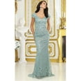 thumbnail image 1 of May Queen MQ2062 Juniors Womens Embellished Floral Red-Carpet Gown, 1 of 9