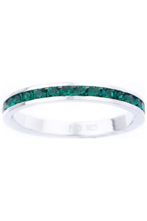 May Swarovski Crystal Birthstone Stackable ring in Sterling Silver