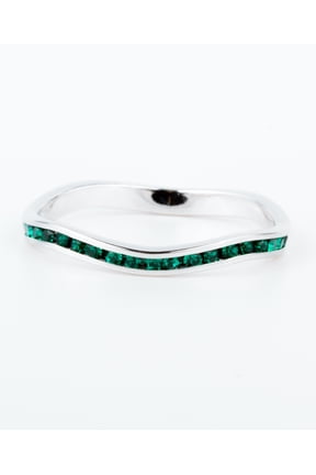 May Swarovski Crystal Birthstone Stackable ring in Sterling Silver