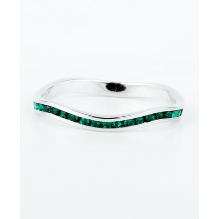 May Swarovski Crystal Birthstone Stackable ring in Sterling Silver