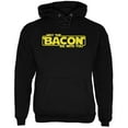 thumbnail image 1 of May The Bacon Be With You Black Adult Hoodie - X-Large, 1 of 1