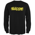 thumbnail image 1 of May The Bacon Be With You Black Adult Long Sleeve T-Shirt - Large, 1 of 1