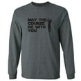 thumbnail image 1 of May The Course Be With You Adult Long Sleeve T-shirt, 1 of 1