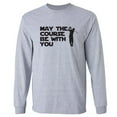 thumbnail image 1 of May The Course Be With You Adult Long Sleeve T-shirt, 1 of 1