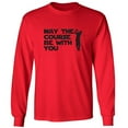 thumbnail image 1 of May The Course Be With You Adult Long Sleeve T-shirt, 1 of 1