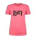 thumbnail image 1 of May The Course Be With You Womens crewneck tee, 1 of 1