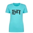 thumbnail image 1 of May The Course Be With You Womens crewneck tee, 1 of 1
