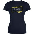 thumbnail image 1 of May The F=MA be With You Navy Juniors Soft T-Shirt - Small, 1 of 1