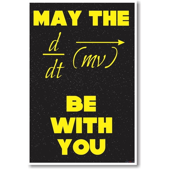 May The Force Be With You - NEW Classroom Science Physics Poster