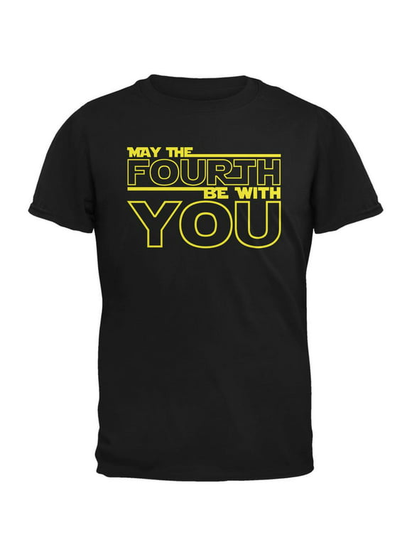 May The Fourth Be With You Black Adult T-Shirt - 4X-Large