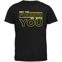 May The Fourth Be With You Black Adult T-Shirt - Large