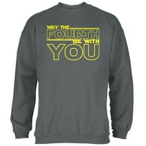 May The Fourth Be With You Mens Sweatshirt Charcoal MD