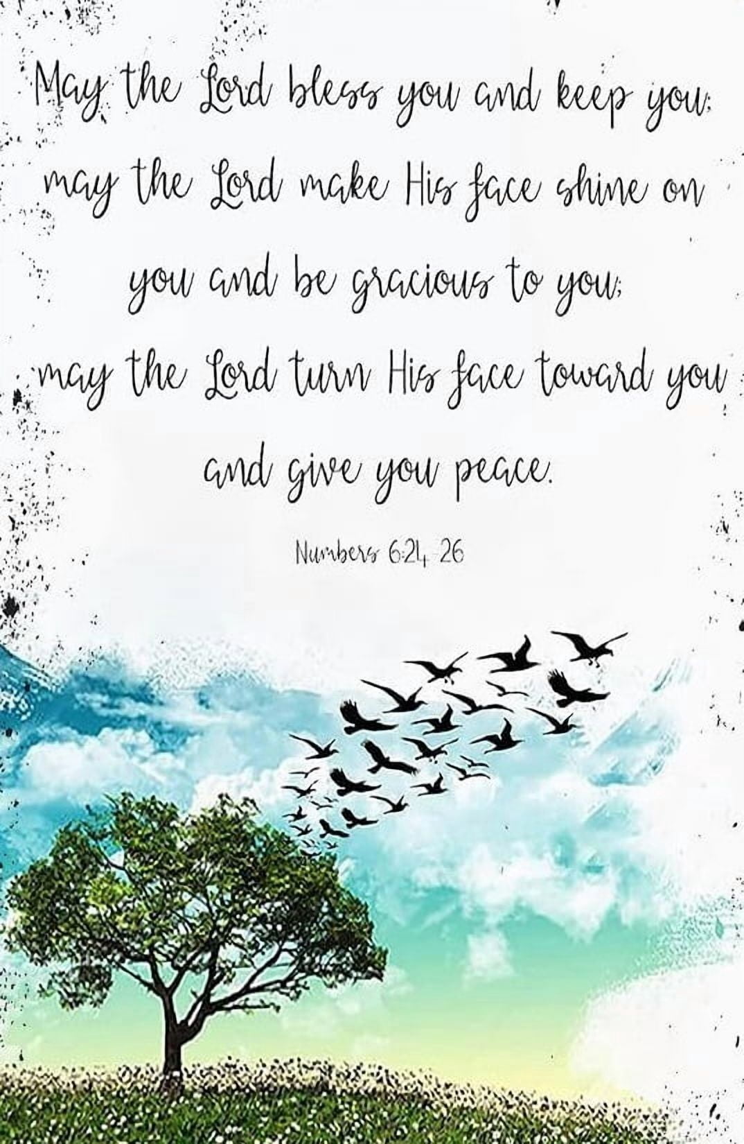 May The Lord Bless You and Keep You, Numbers 6 24 Bible Verse Wall Art ...