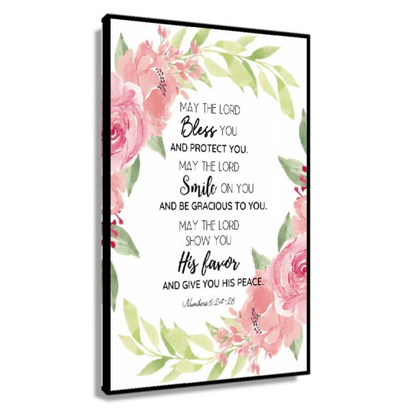 May The Lord Bless You and Keep You - Numbers 624-26 Print New Living Motivational Verse Wall Artwork Poster Pictures for Kitchen Giclee Poster