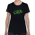 thumbnail image 1 of May The Luck Be With You Empire Graphic Women Black T-Shirt, Female Medium, 1 of 4